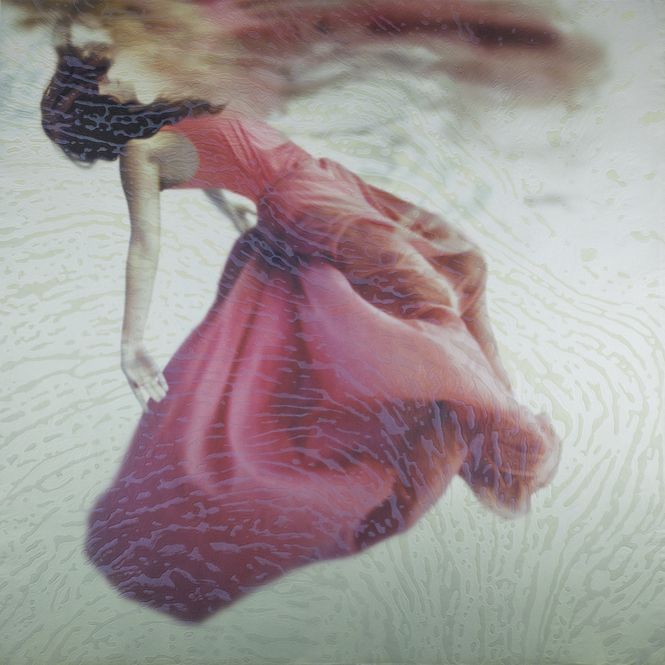 Ophelia-XII-Eva-Santin-Woodcut-digital-Madrid-Spanish-Artist-red-water-floating-diving