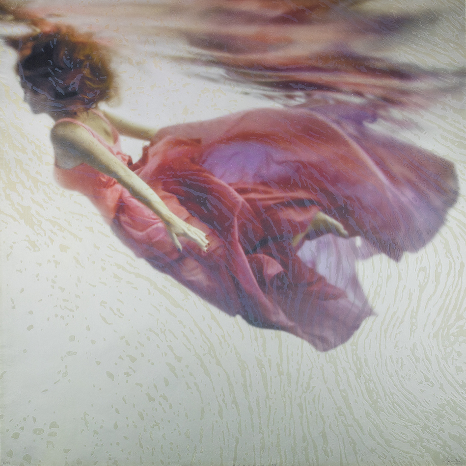 Ophelia-XIV-Eva-Santin-Woodcut-digital-Madrid-Spanish-Artist-red-water-floating-diving
