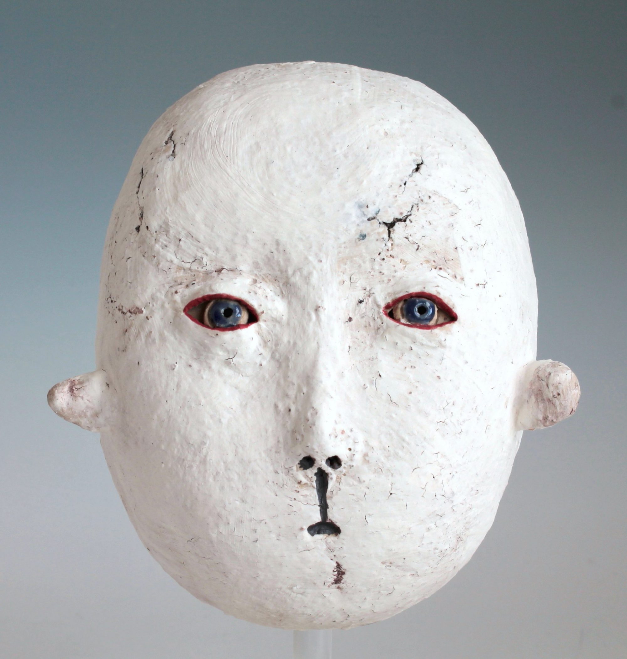 Japanese-sculpture-zen-art-contemporary-ceramic-Midori-Takaki-ears-white-Hope-Gallery-Yorkshire