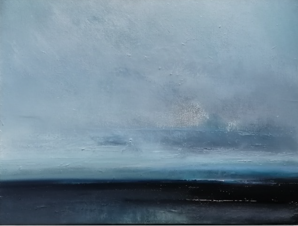 Dawn light, grey cloud. Oil on canvas, £350